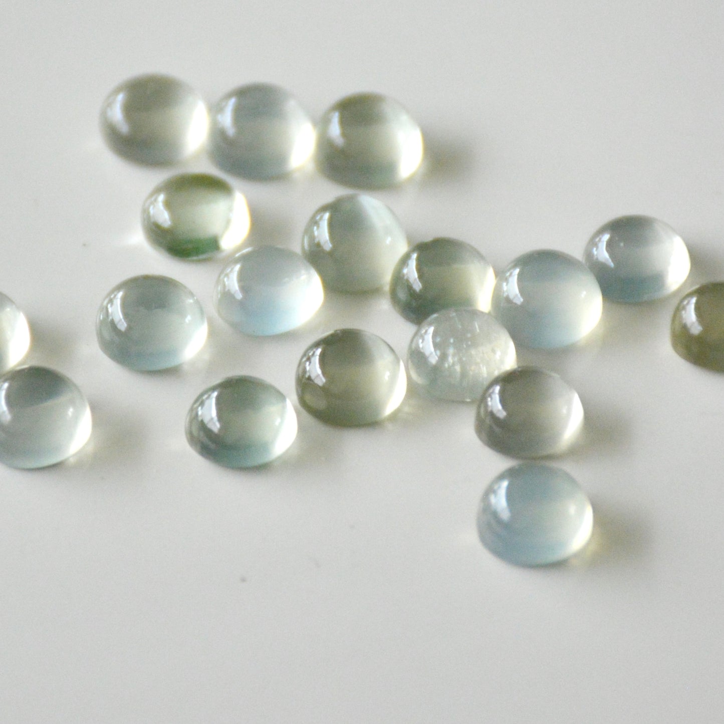 Groene maansteen | Cabochon rond | 8 mm