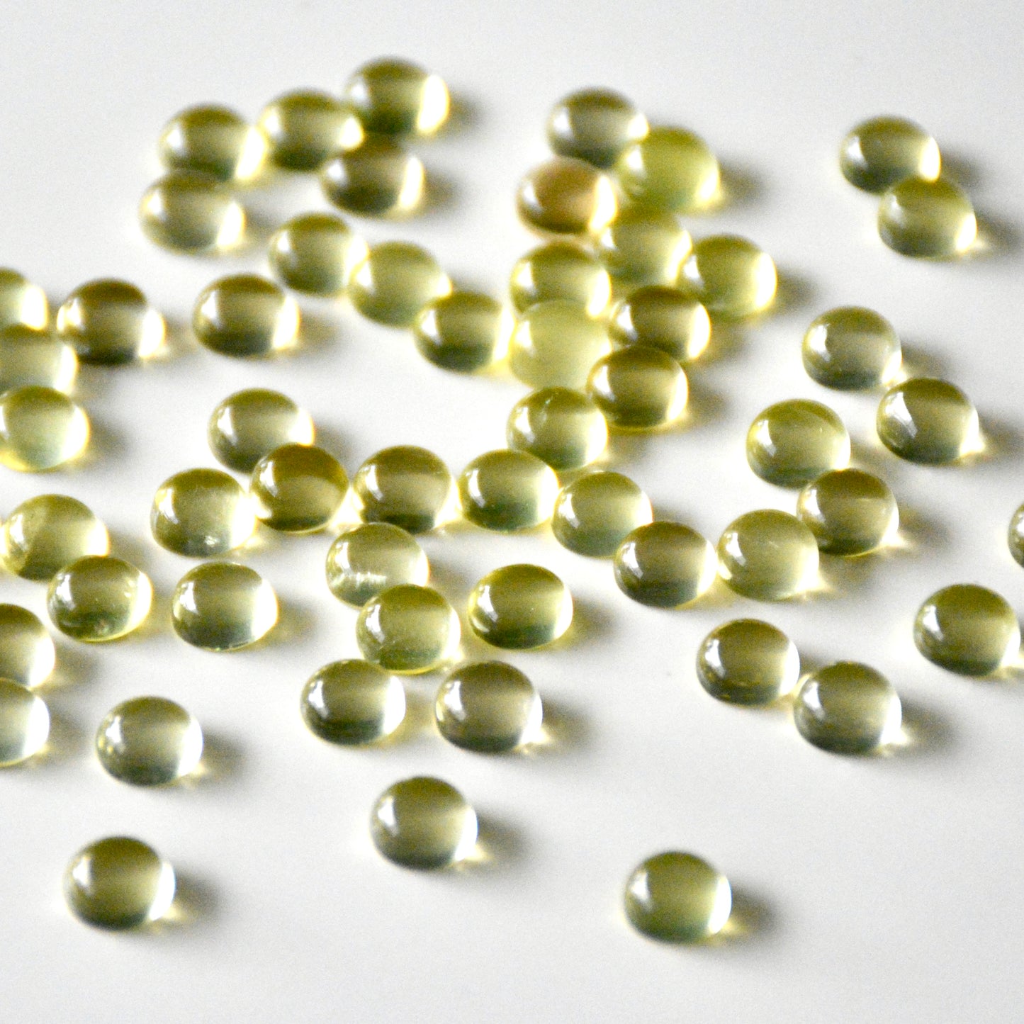 Citrien lemon | Cabochon rond | 6 mm