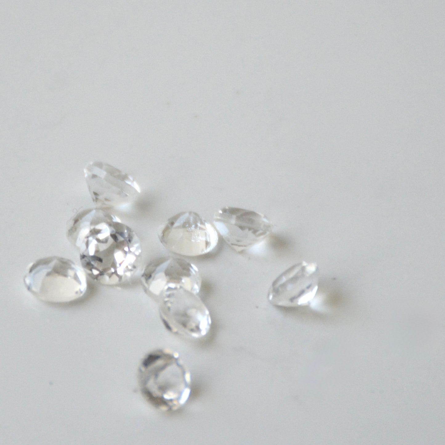 Witte kwarts | Facet rond | 5 mm
