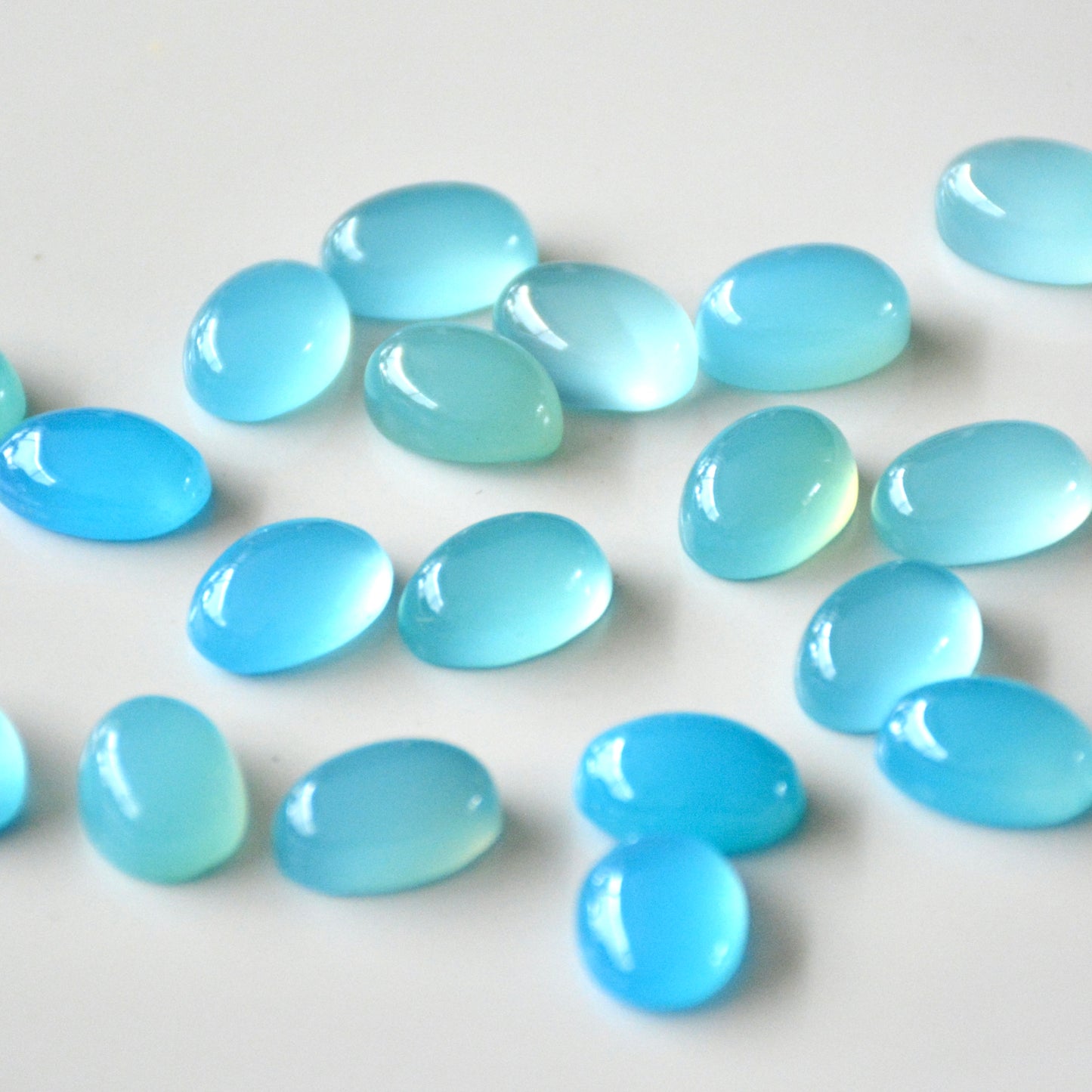 Chalcedoon blauw | Cabochon ovaal | 14x10 mm