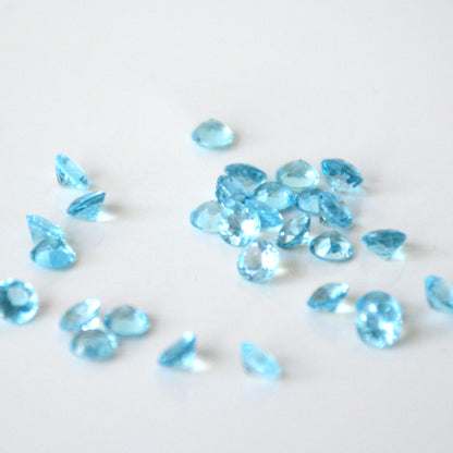 Topaz Swiss Blue | Faceted Round | 4 mm