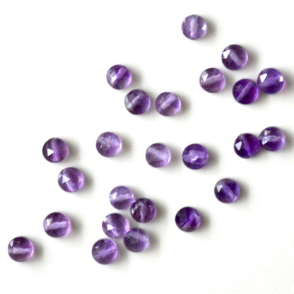 Amethist | Cabochon rose cut | 4 mm