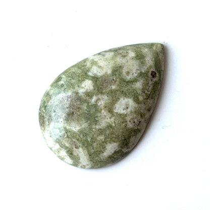 Jaspis frog | Cabochon druppel | 37x25 mm
