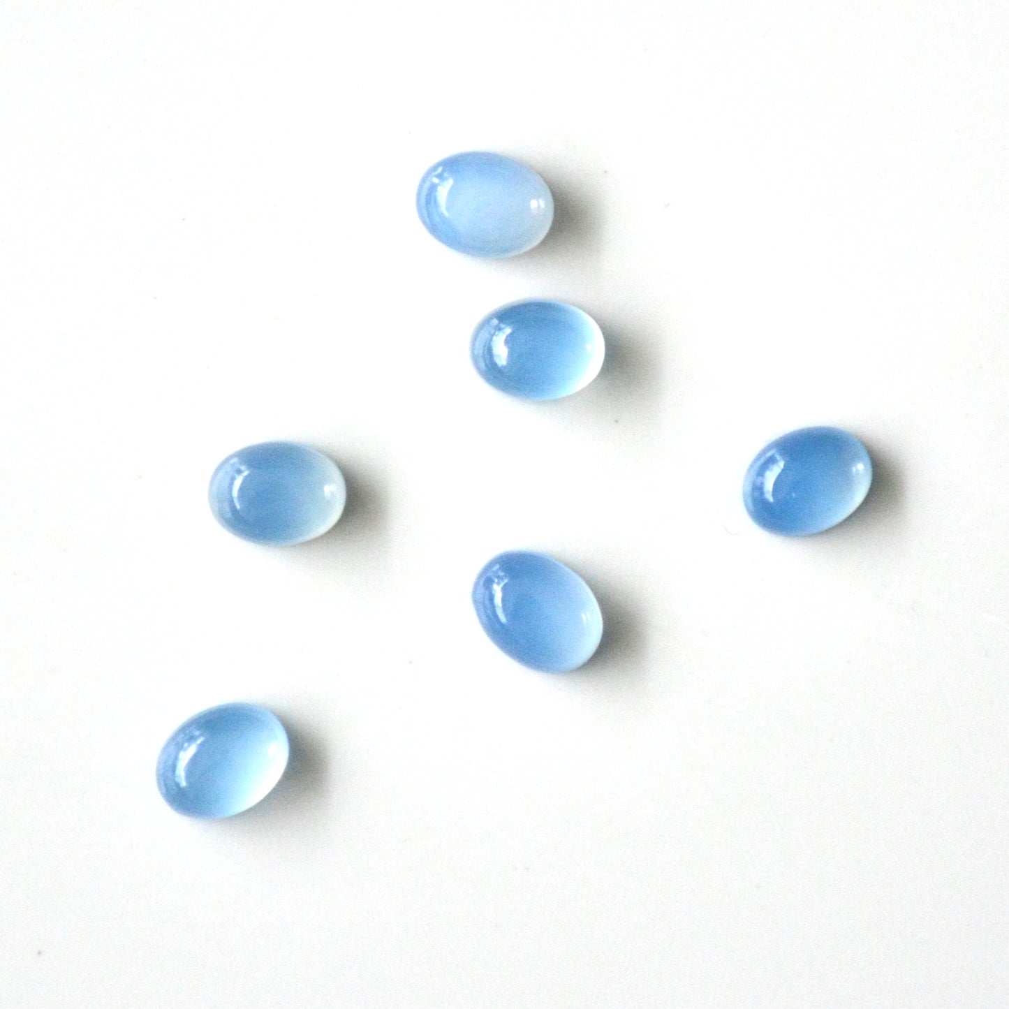 Chalcedoon blauw | Cabochon ovaal | 8x6 mm