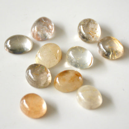 Rutielkwarts | Cabochon ovaal | 10x8 mm