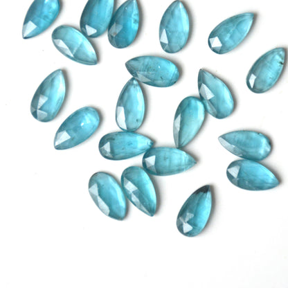Paraiba kyaniet | Druppel rose cut | 10x5 mm