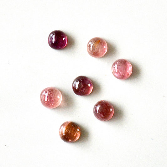 Toermalijn roze | Cabochon rond | 4 mm