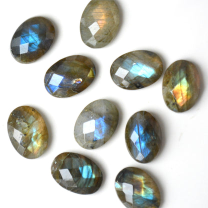 Labradoriet | Ovaal checker cut | 14x10 mm