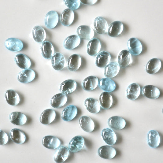 Aquamarin | Cabochon oval | 8x6mm