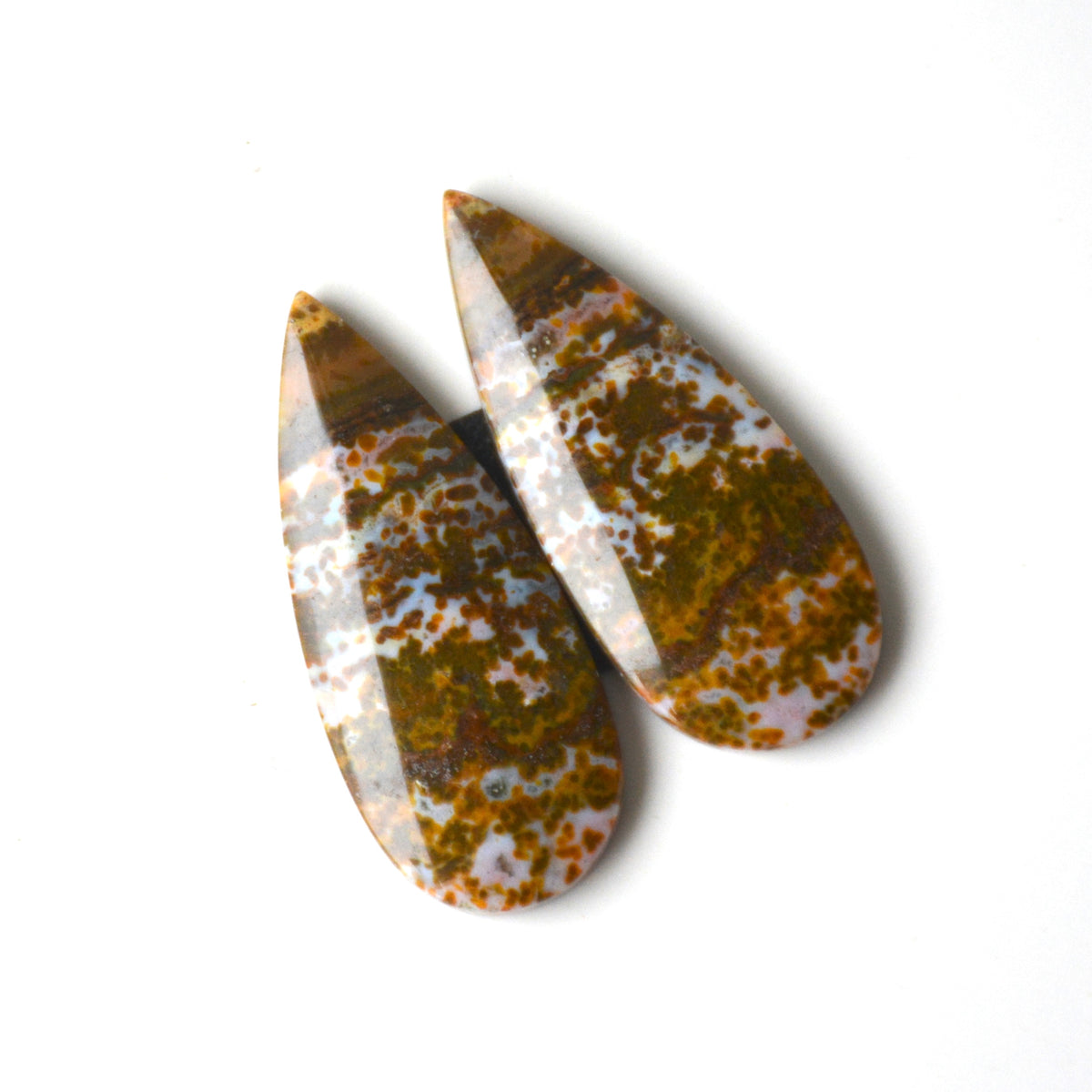 Oceaanjaspis | Cabochon paar druppel | 35x15 mm
