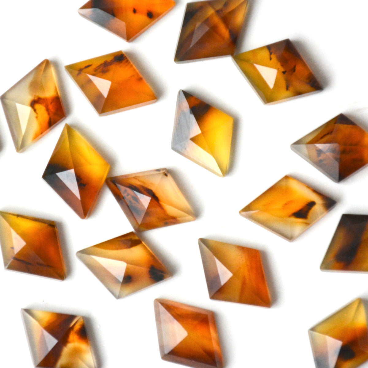 Montana agaat | Ruit rose cut | 14x10 mm