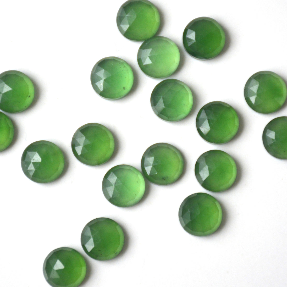 Serpentijn | Cabochon rond rosecut | 8 mm