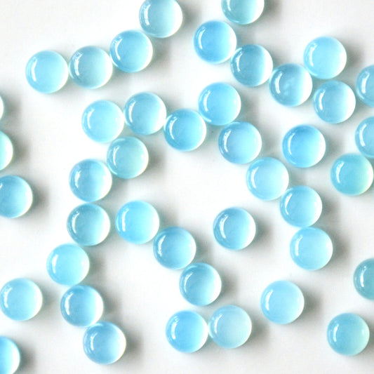 Chalcedoon blauw | Cabochon rond | 7 mm