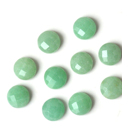 Groene aventurijn | Rond rose cut | 8 mm