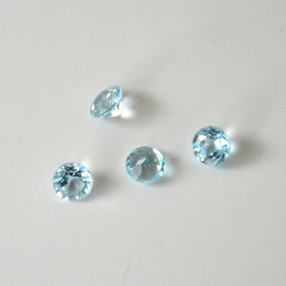 Topaas sky blue | Facet rond | 6 mm
