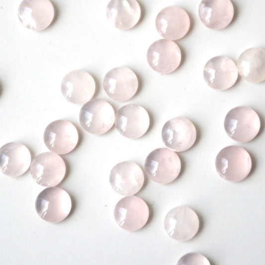 Rozenkwarts | Cabochon rond | 6 mm