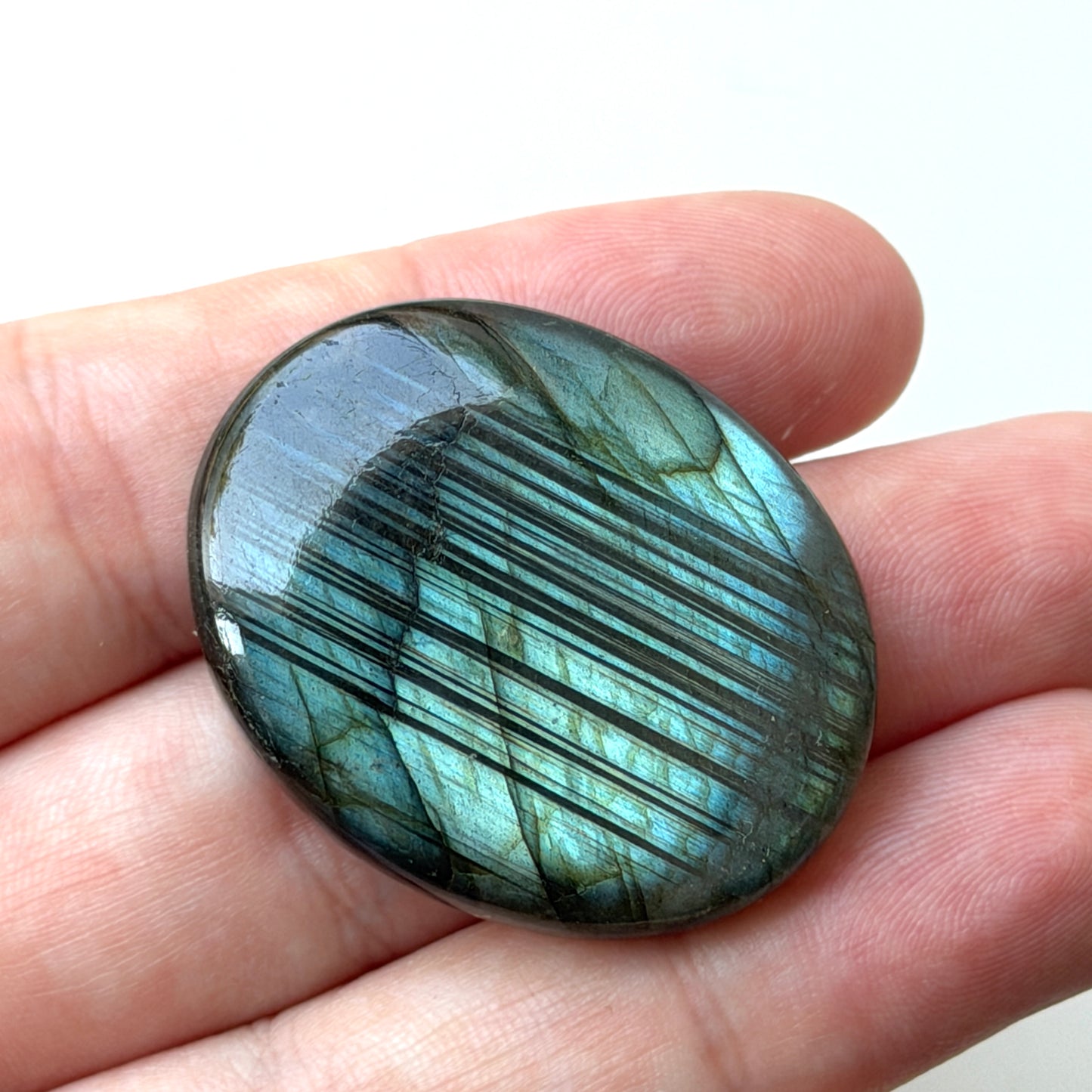 Labradoriet | Cabochon ovaal | 37x30 mm
