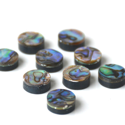 Abalone schelp doublet | Rond cabochon | 10 mm
