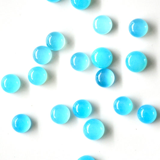 Chalcedoon blauw | Cabochon rond | 10 mm