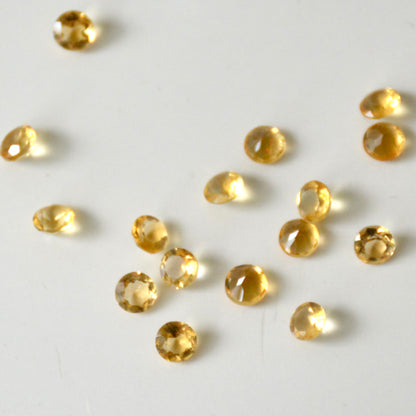Citrien golden | Facet rond | 4 mm