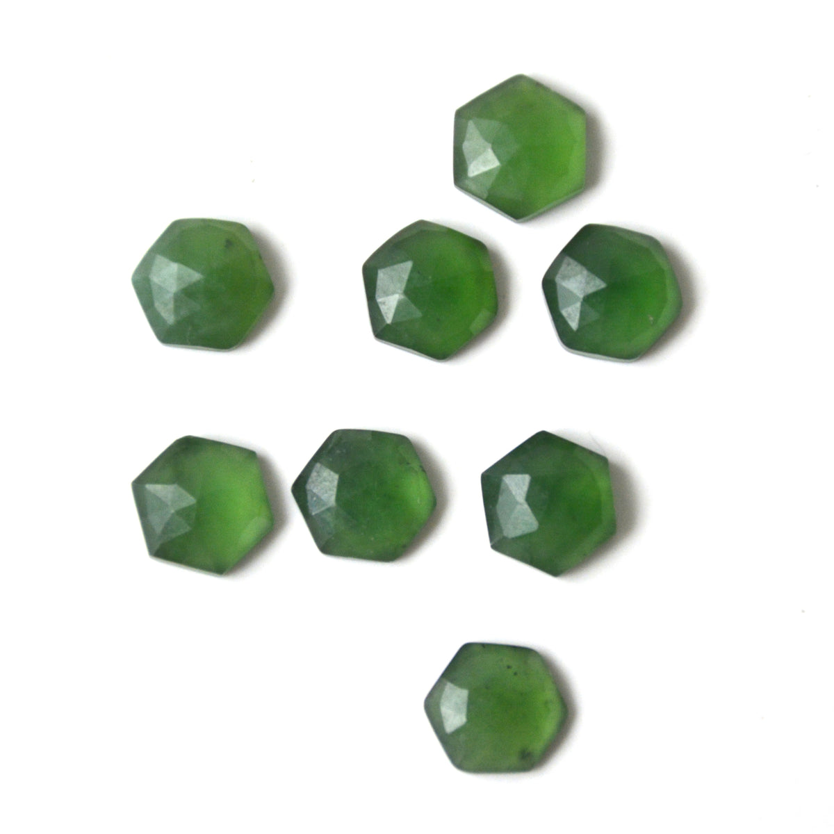 Serpentijn | Cabochon hexagon rosecut | 11x10 mm