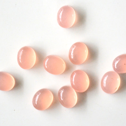 Chalcedoon roze | Cabochon ovaal | 10x8 mm