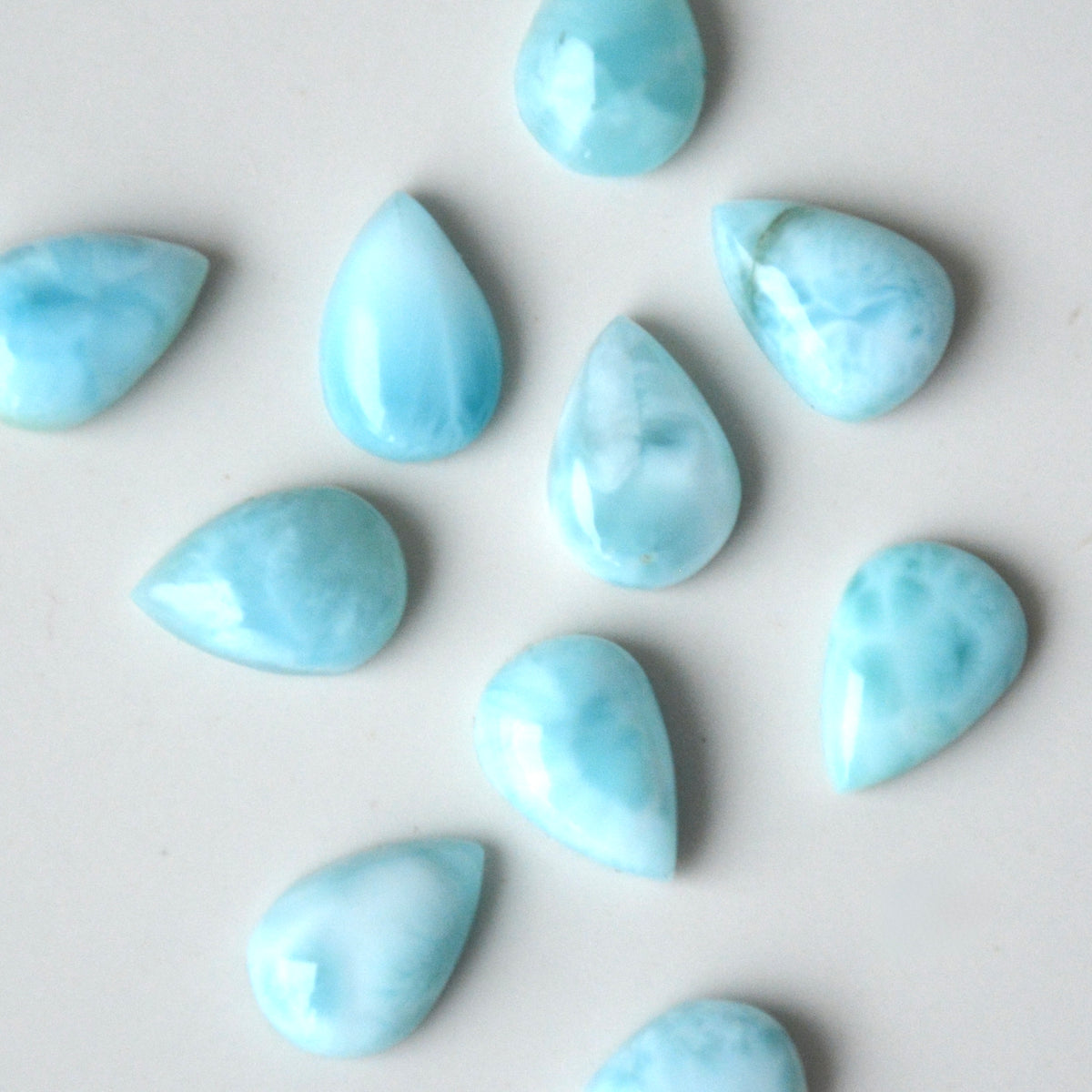 Larimar | Druppel cabochon | 10x7 mm
