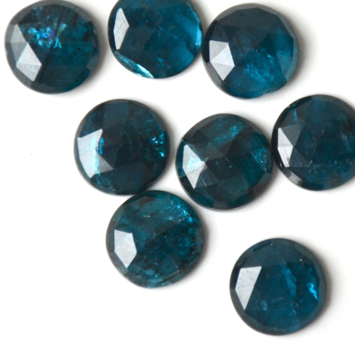 Paraïba kyaniet | Rond rose cut | 10 mm