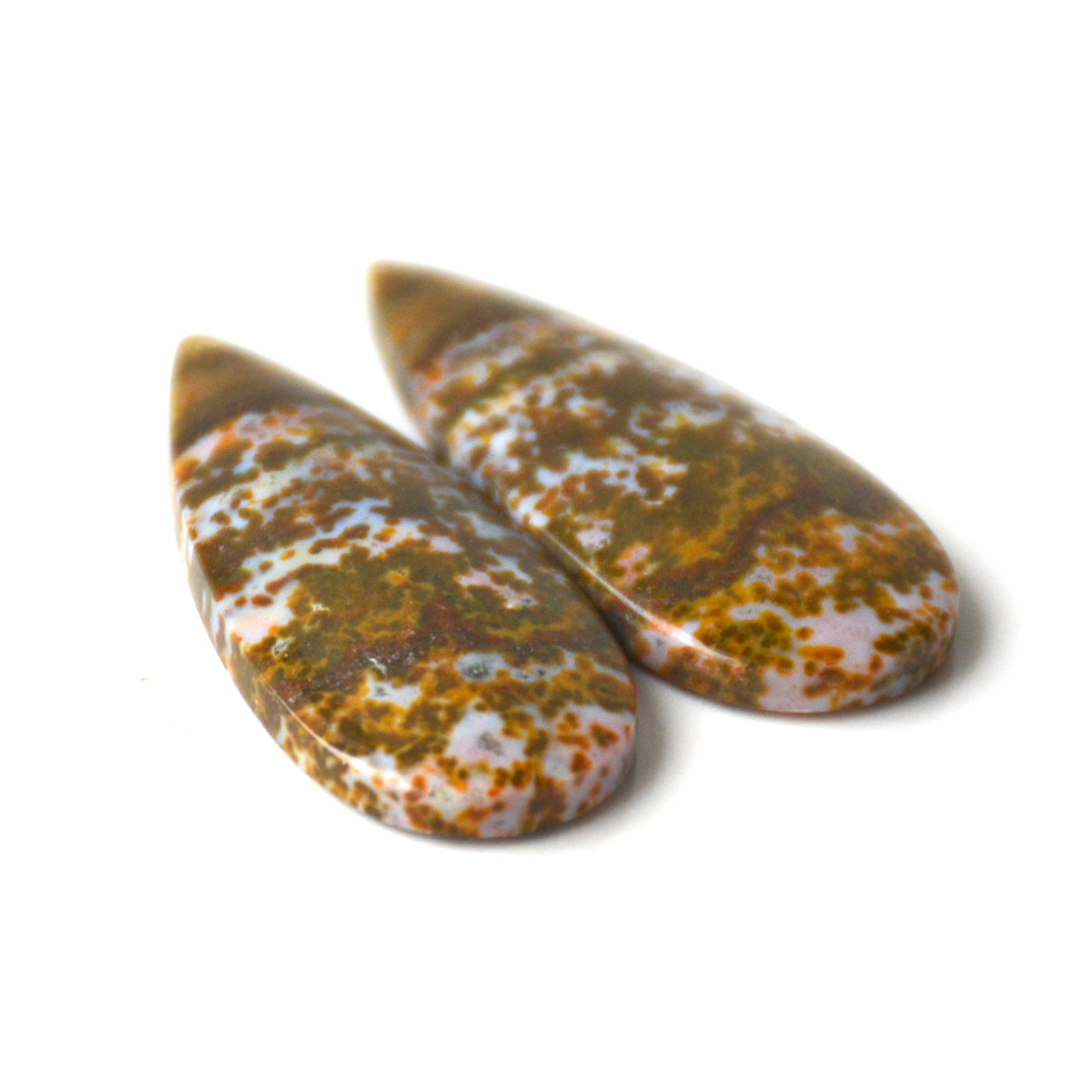 Oceaanjaspis | Cabochon paar druppel | 35x15 mm