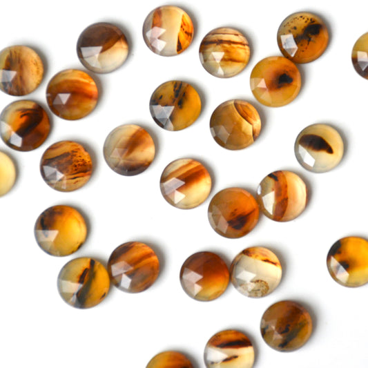 Montana agaat | Rond rose cut | 8 mm