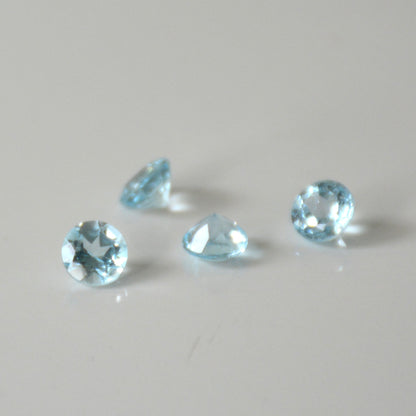 Topaas sky blue | Facet rond | 6 mm