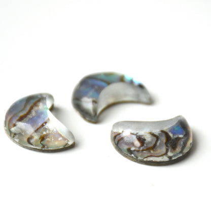 Himalaya kwarts & abalone doublet | Maan cabochon | 20x15 mm