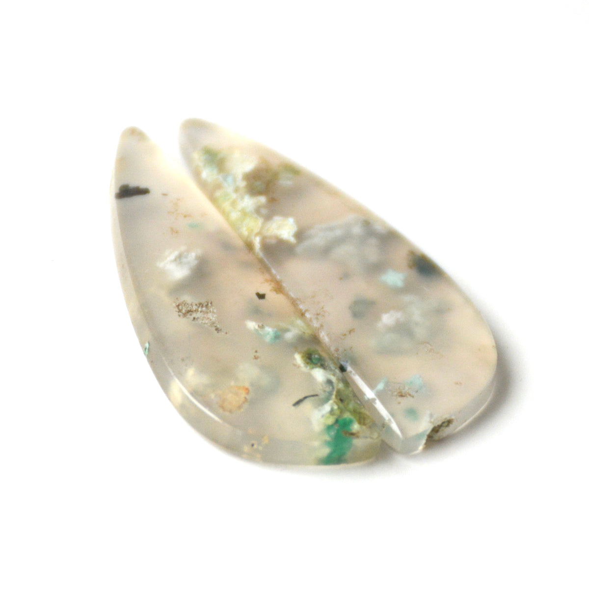 Mosagaat | Cabochon paar | 35x12 mm