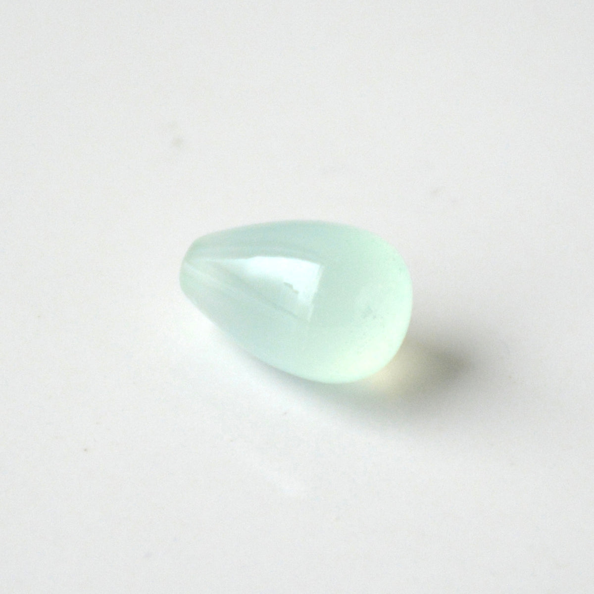 Chalcedoon | Volronde druppel half ingeboord | 12x8 mm
