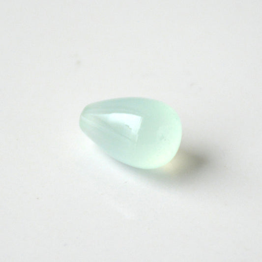 Chalcedoon | Volronde druppel half ingeboord | 12x8 mm