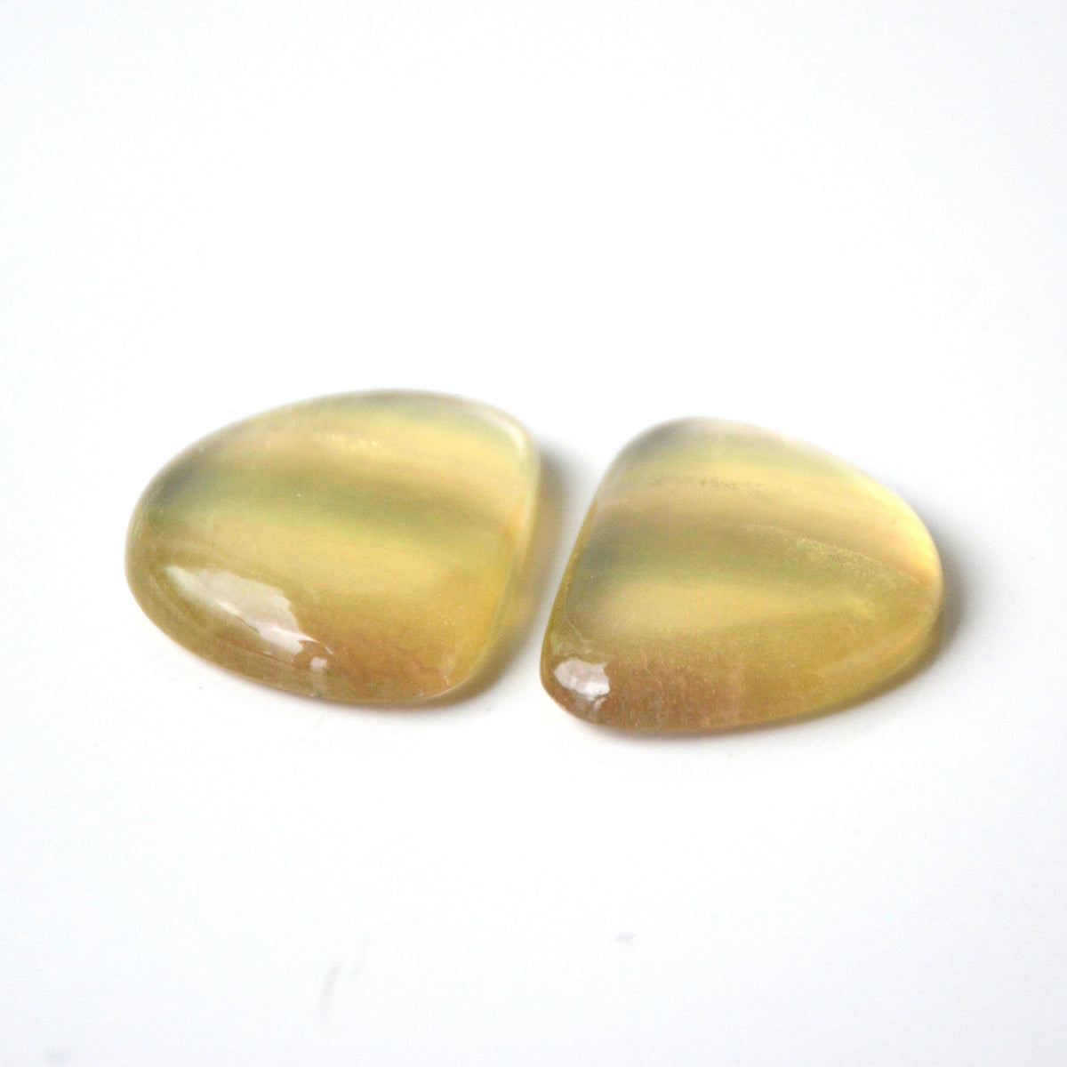 Fluoriet | Cabochon paar freeform | 29x26 mm