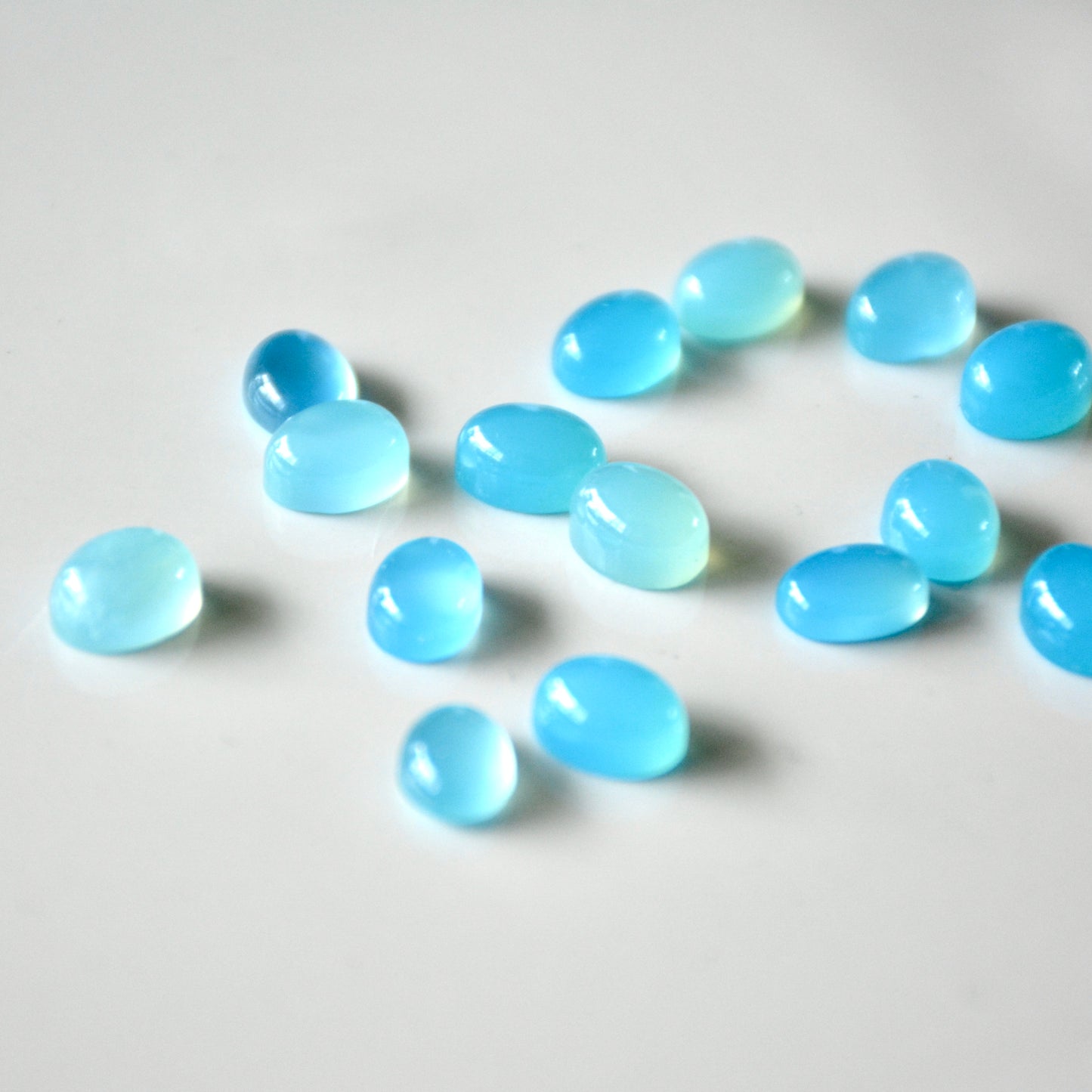 Chalcedonblau | Cabochon oval | 8x6mm