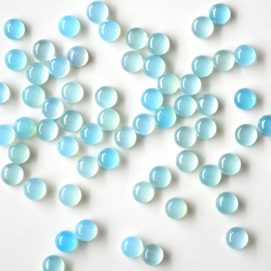 Chalcedoon blauw | Cabochon rond | 5 mm