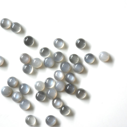 Grijze maansteen | Cabochon rond | 5 mm