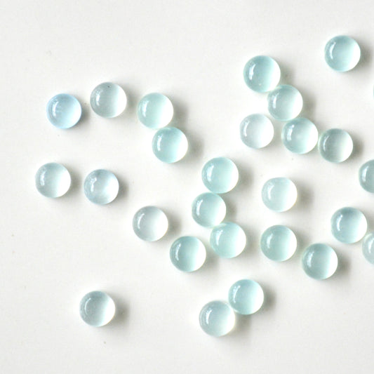 Chalcedoon blauw | Cabochon rond | 6 mm