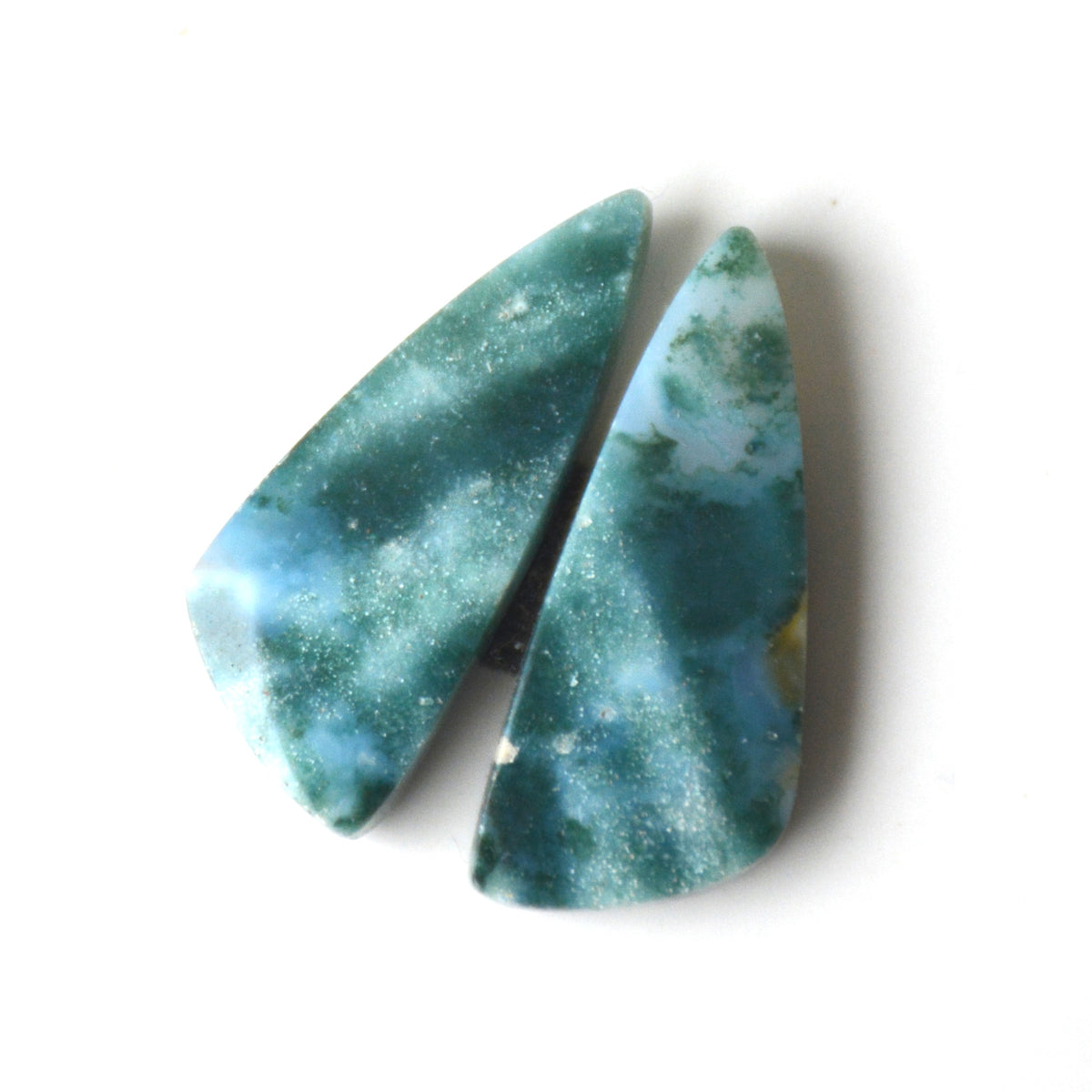 Mosagaat | Cabochon paar freeform / marquis | 27x12 mm