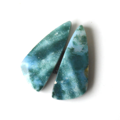 Mosagaat | Cabochon paar freeform / marquis | 27x12 mm