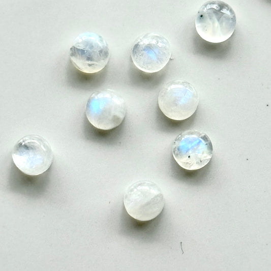 Rainbow moonstone | Cabochon round | 6mm