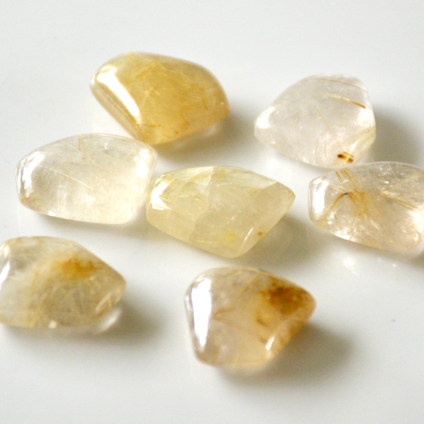 Rutilated quartz | Cabochon freeform | 20x17mm