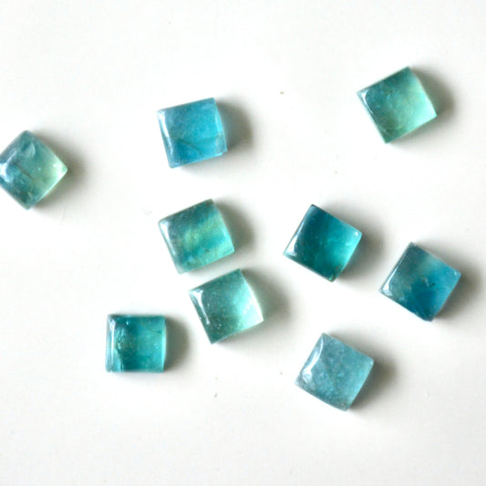 Fluoritblau | Cabochon-Quadrat | 8x8mm