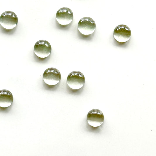 Green amethyst | Cabochon round | 8mm